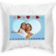 Pillow with frame blue heart 33x33 cm