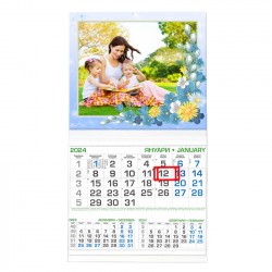 Business calendar with border 29/53 cm