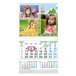 Business calendar with border 29/53 cm